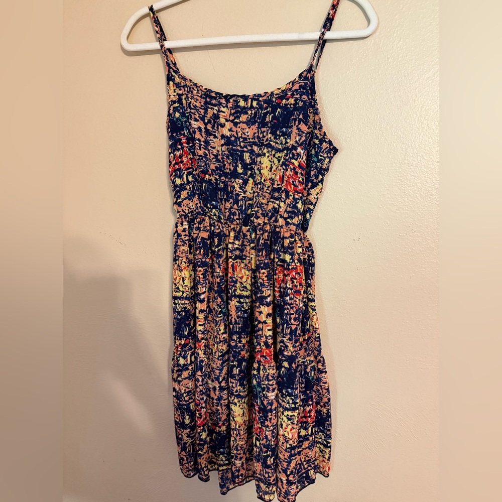 Multicolor Abstract Print Women's Dress